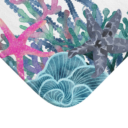 Bath Mat - Star Fish and Bubbles