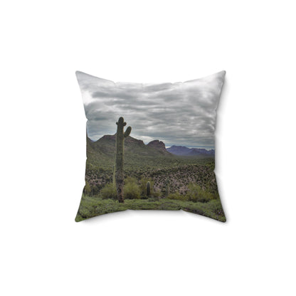 Spun Polyester Square Pillow - Views from the desert.