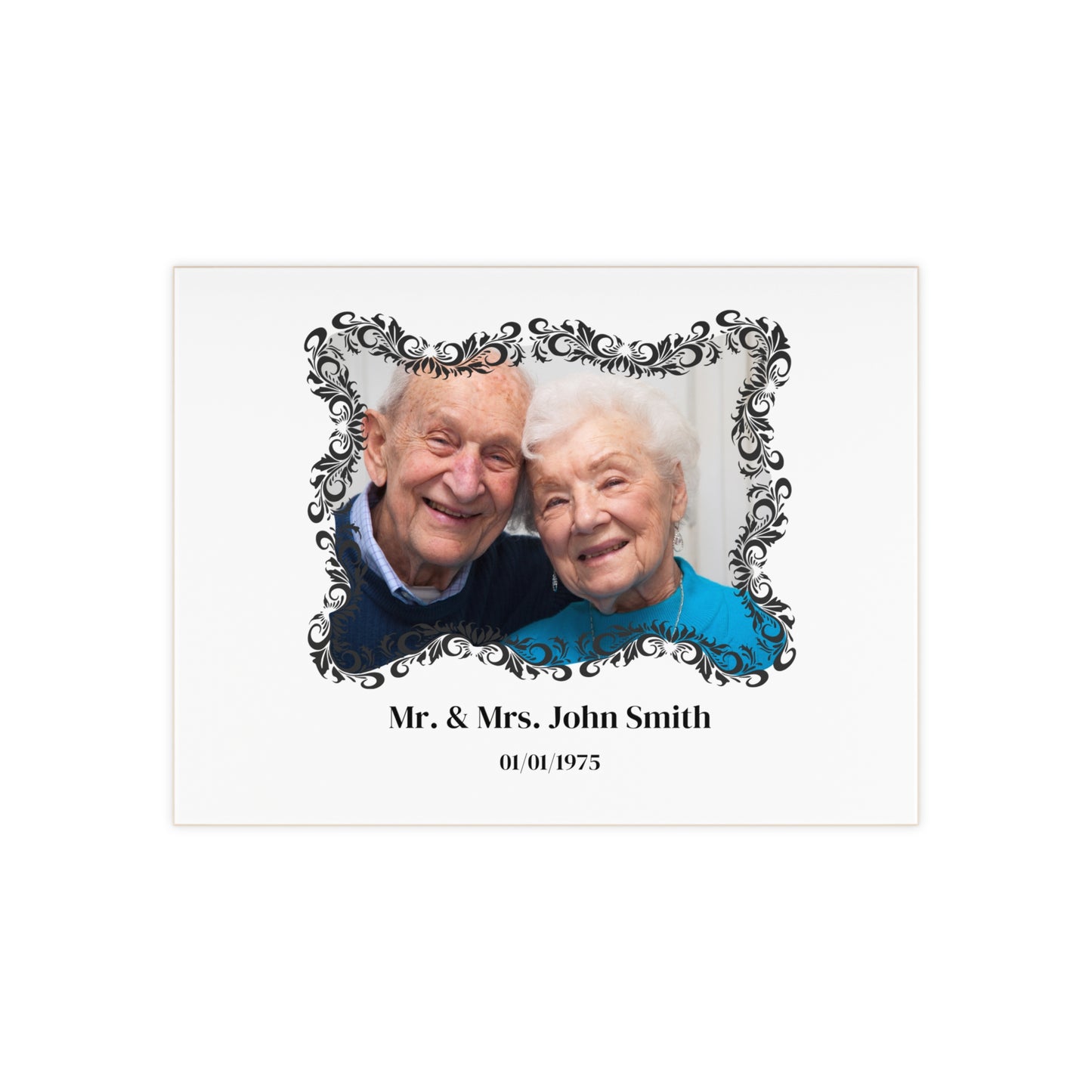 Personalized Ceramic Photo Tile -  Anniversary Gifts with name and date