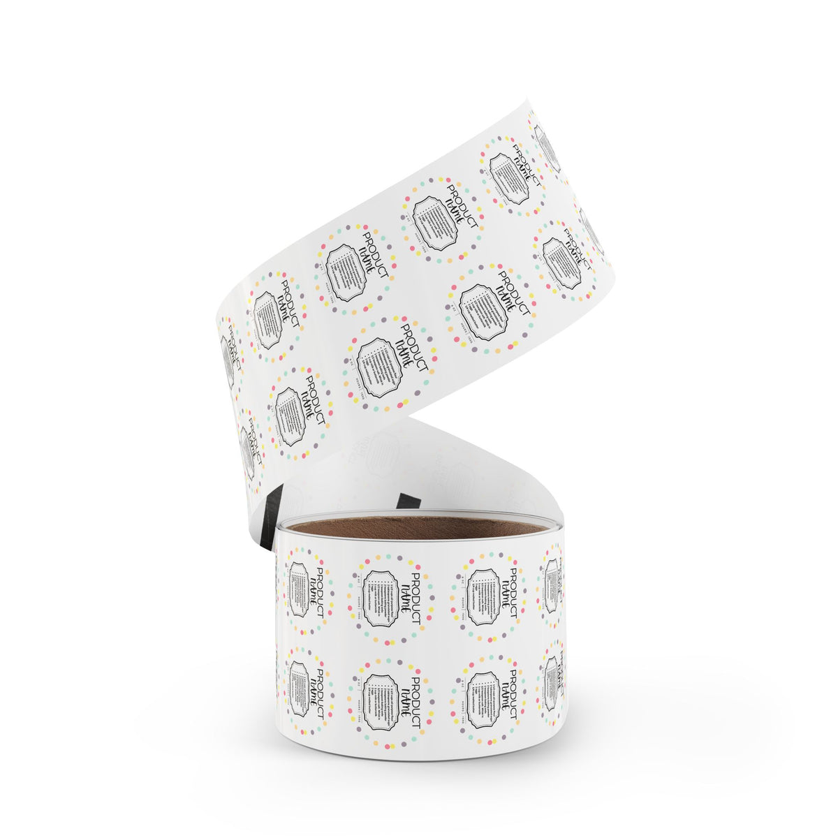Round Sticker Label Rolls - CYB Same Round Sticker 1 x 1, 2 x 2  50,100,250