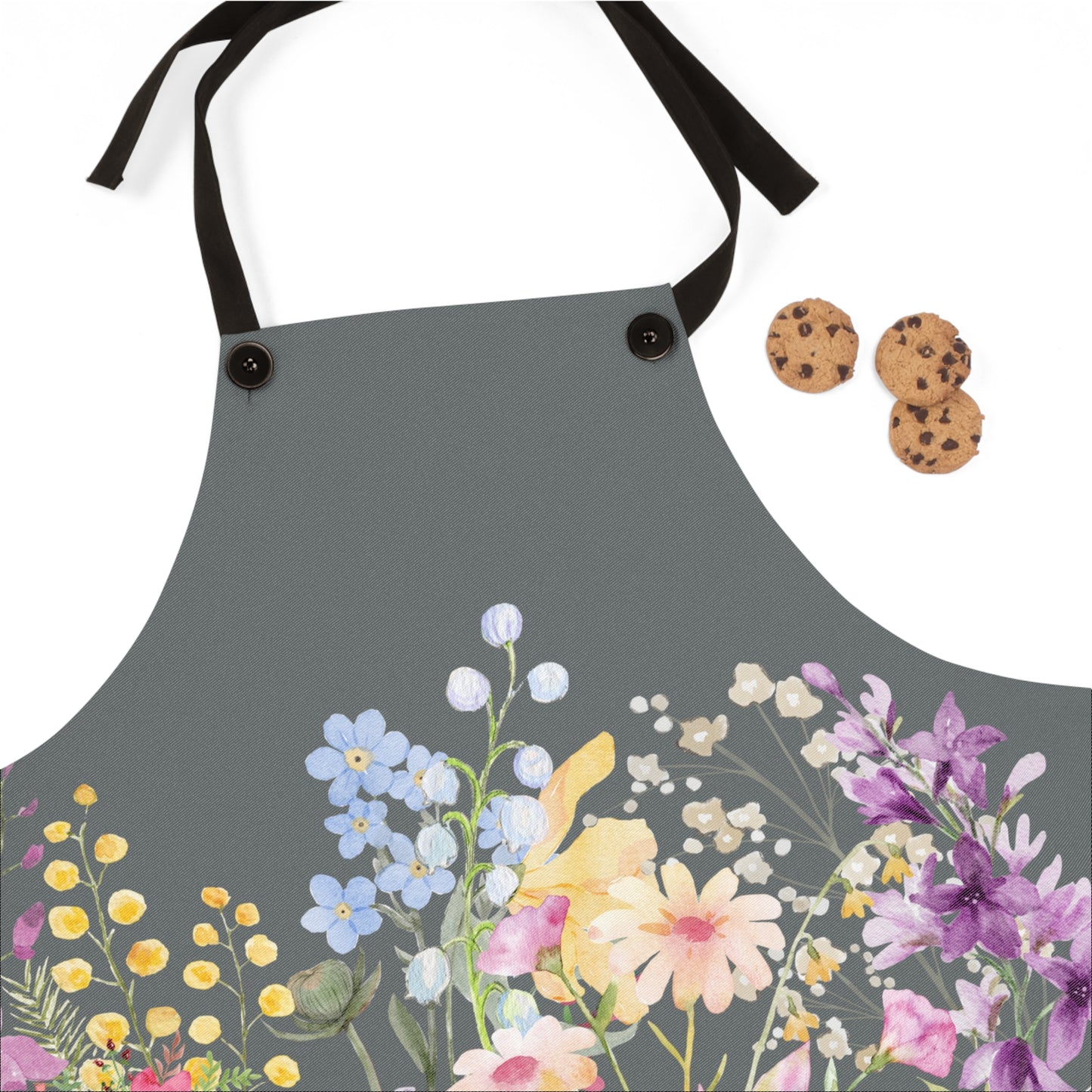 Dark Grey Apron - Springtime