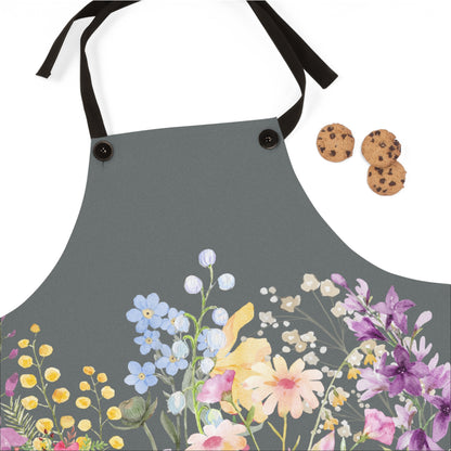 Dark Grey Apron - Springtime