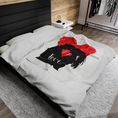 Velveteen Plush Blanket - Unconditional Love