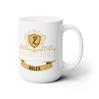 White Ceramic Mug 15oz Generation Z