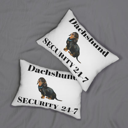 Spun Polyester Lumbar Pillow  Dachshund 24-7