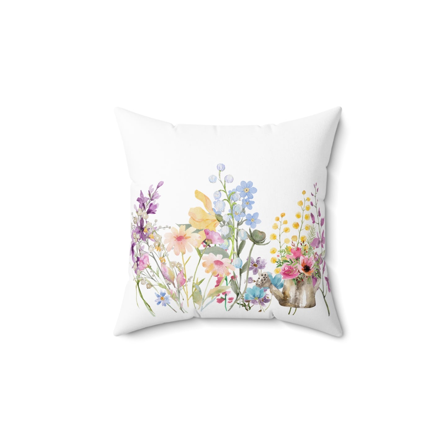 Spun Polyester Square Pillow Springtime