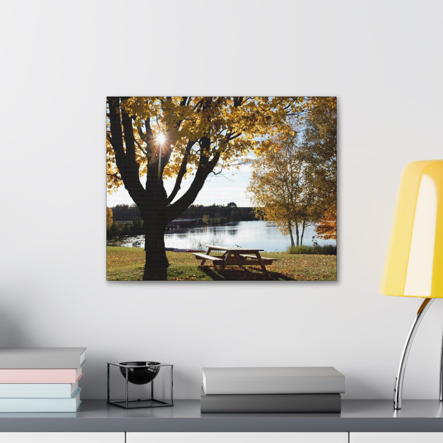 Canvas Gallery Wraps (Black Wrap) - Picinic by the river.