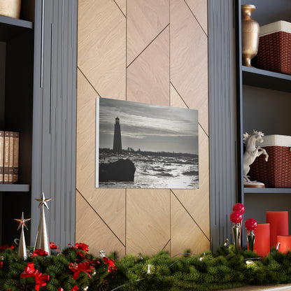 Canvas Gallery Wraps (White Wrap)-Winter Light House