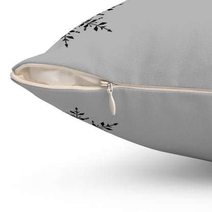 Spun Polyester Square Pillow - SNOWFLAKES