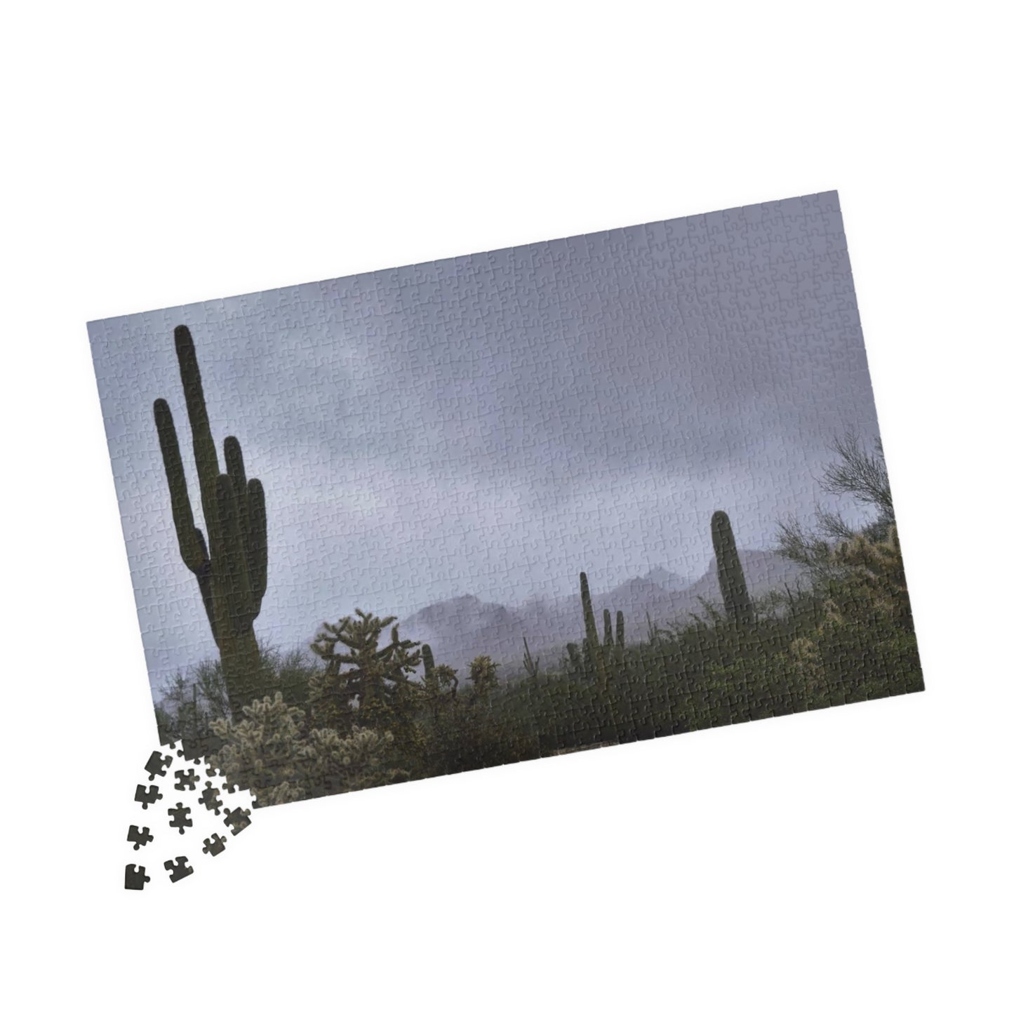 Puzzle (110, 252, 500, 1014-piece) Desert morning fog