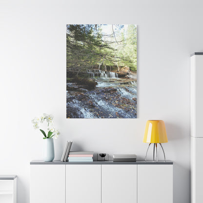 Agate waterfall left Matte Canvas, Stretched, 1.25" 48" x 16", 48" x 24", 32", 36" Vertical