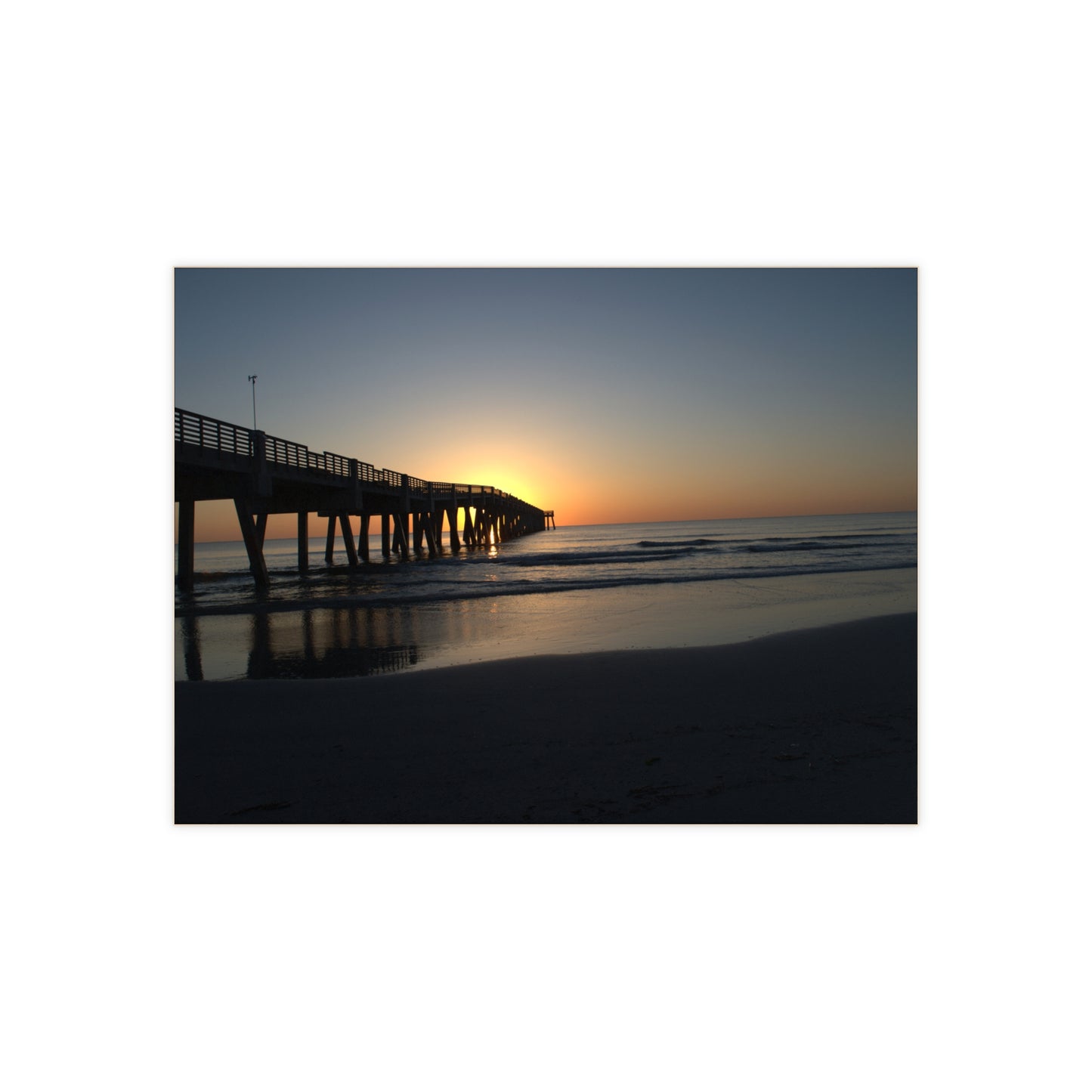 Ceramic Photo Tile - Sunrise at the top of the pier