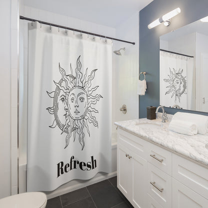 Shower Curtain - Sun Moon White Refresh