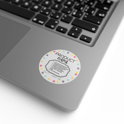 Round Sticker Label Rolls - CYB Same Round Sticker 1 x 1, 2 x 2  50,100,250