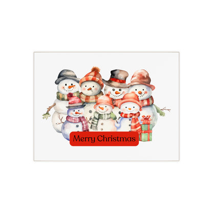 Ceramic Photo Tile - Merry Christmas Snowman