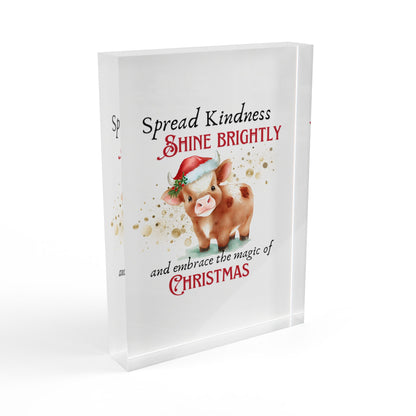 Photo Block - Magic of Christmas Baby Cow