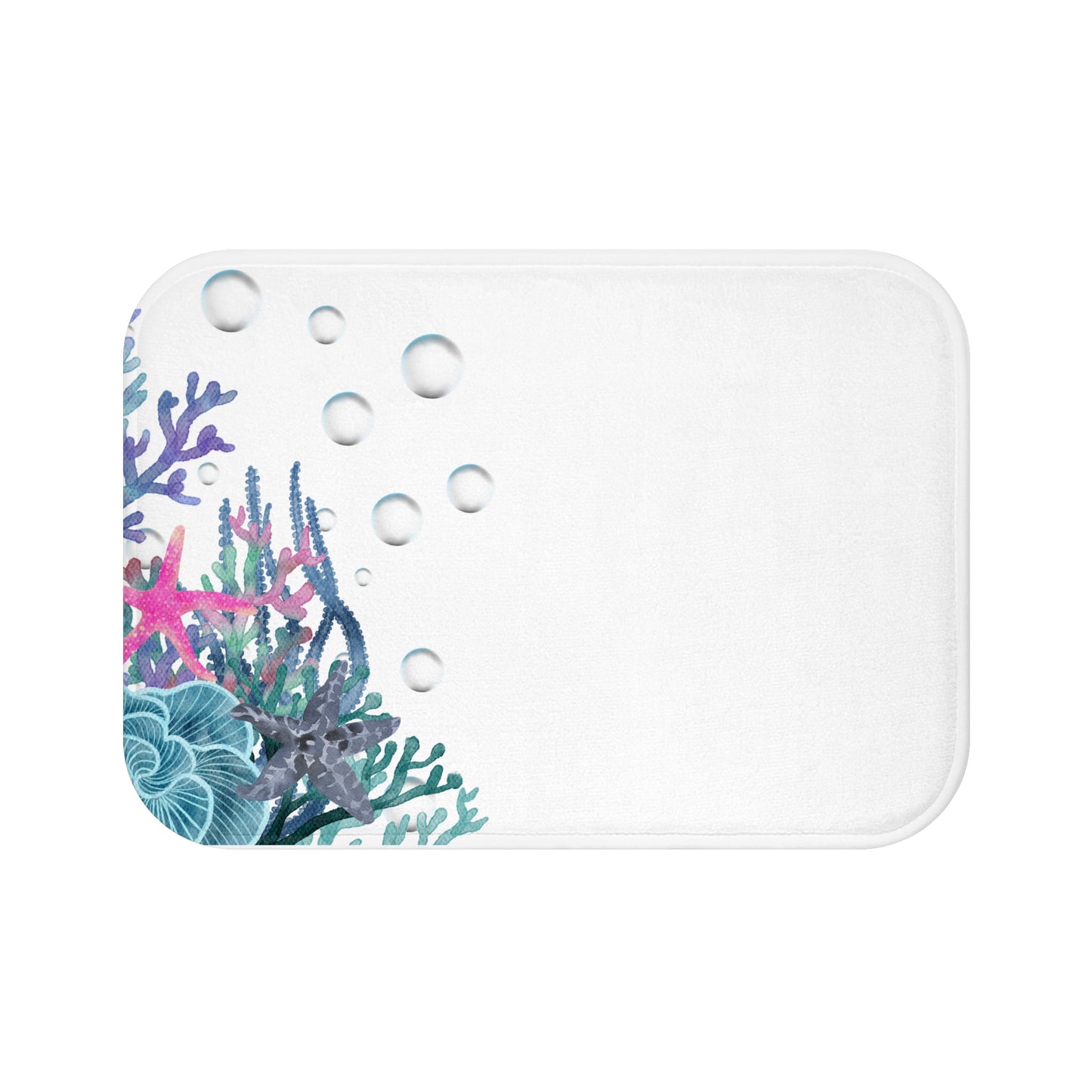 Bath Mat - Star Fish and Bubbles