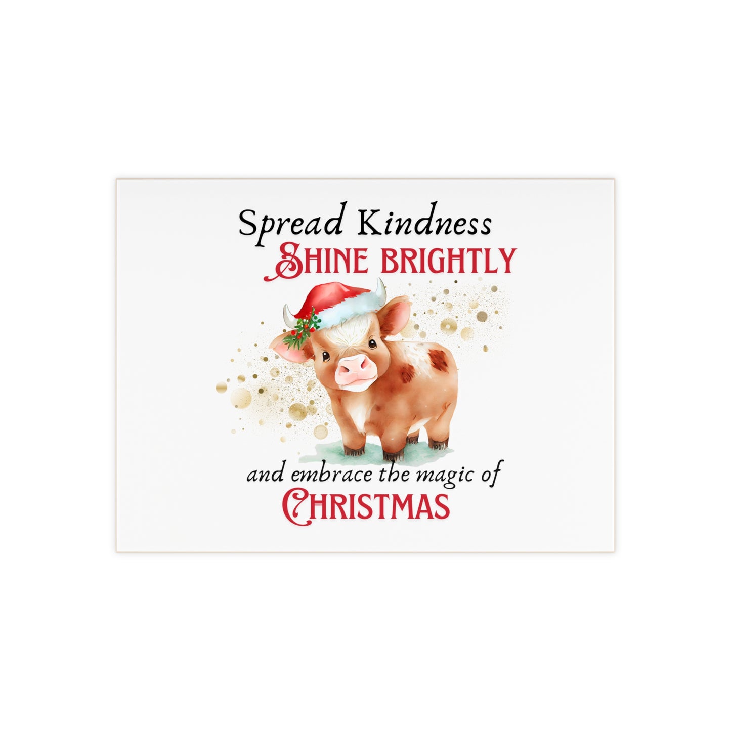 Ceramic Photo Tile - Magic of Christmas - Baby Cow