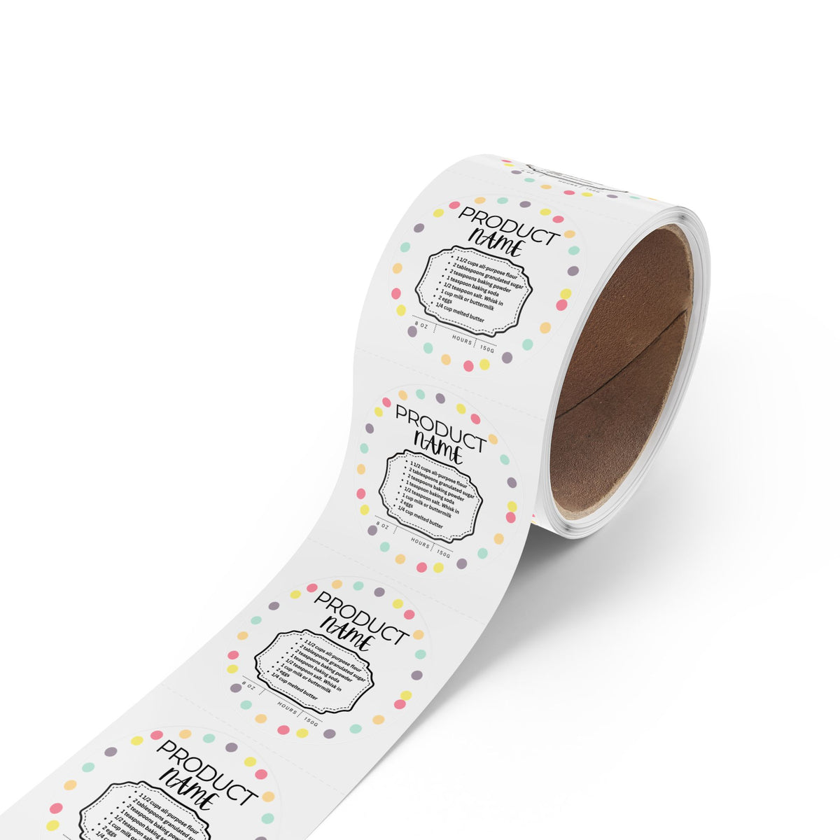 Round Sticker Label Rolls - CYB Same Round Sticker 1 x 1, 2 x 2  50,100,250