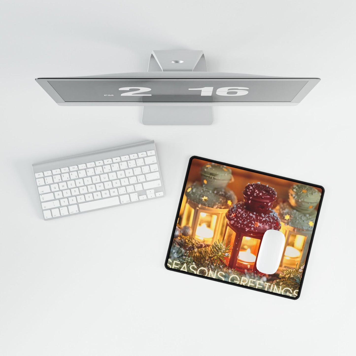 Desk Mat- Season's Greeting and Candles