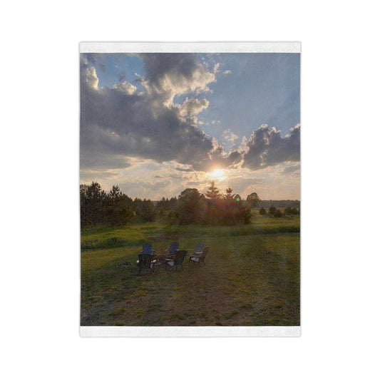 Velveteen Minky Blanket - Summer Bonfire