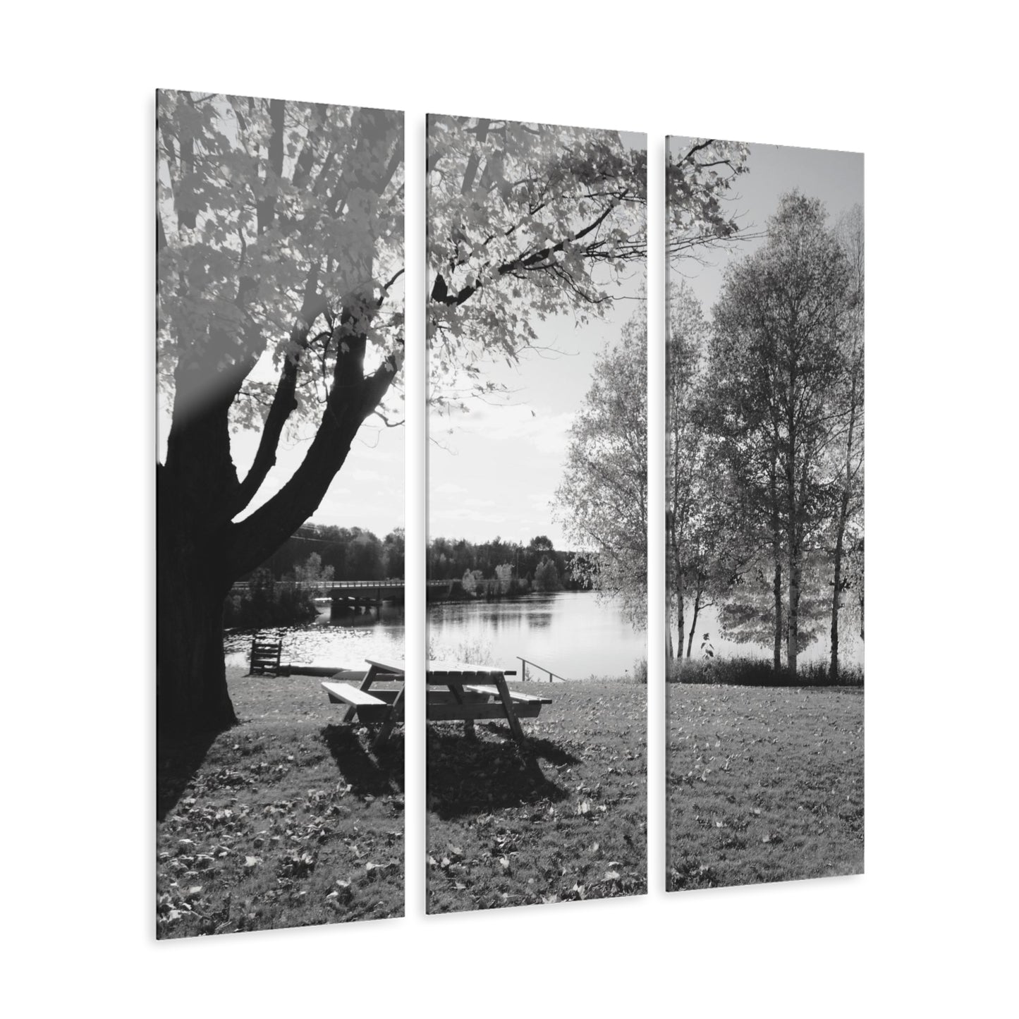 Acrylic Prints (Triptych) Picnic by the river