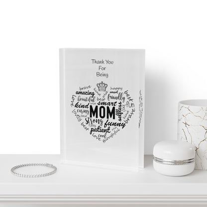 Photo Block - Thank You For Being MOM