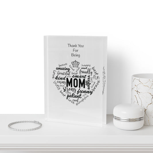 Photo Block - Thank You For Being MOM