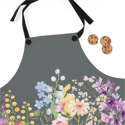 Dark Grey Apron - Springtime