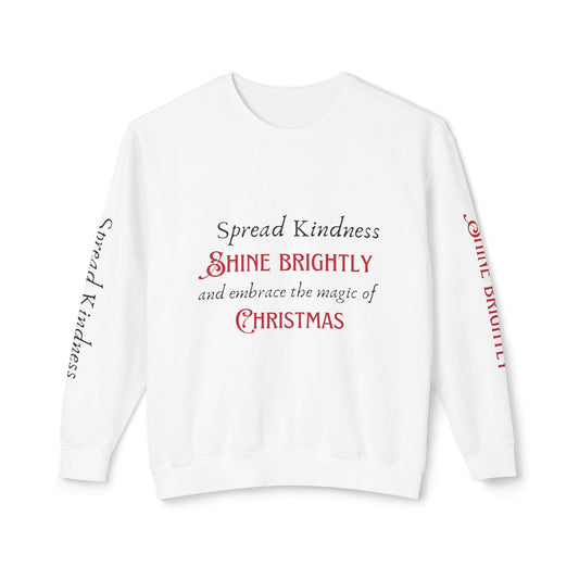 Unisex Lightweight Crewneck Sweatshirt - Spread Kindness, Shine Brightly