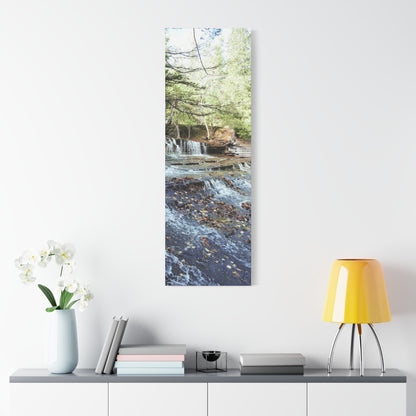 Agate waterfall left Matte Canvas, Stretched, 1.25" 48" x 16", 48" x 24", 32", 36" Vertical