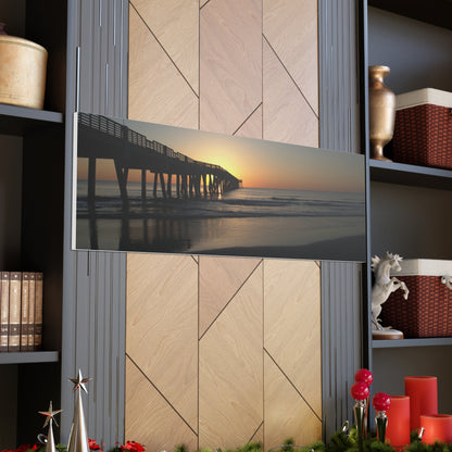 Canvas Gallery Wraps (White Wrap) (Long) - Sunrise at the pier