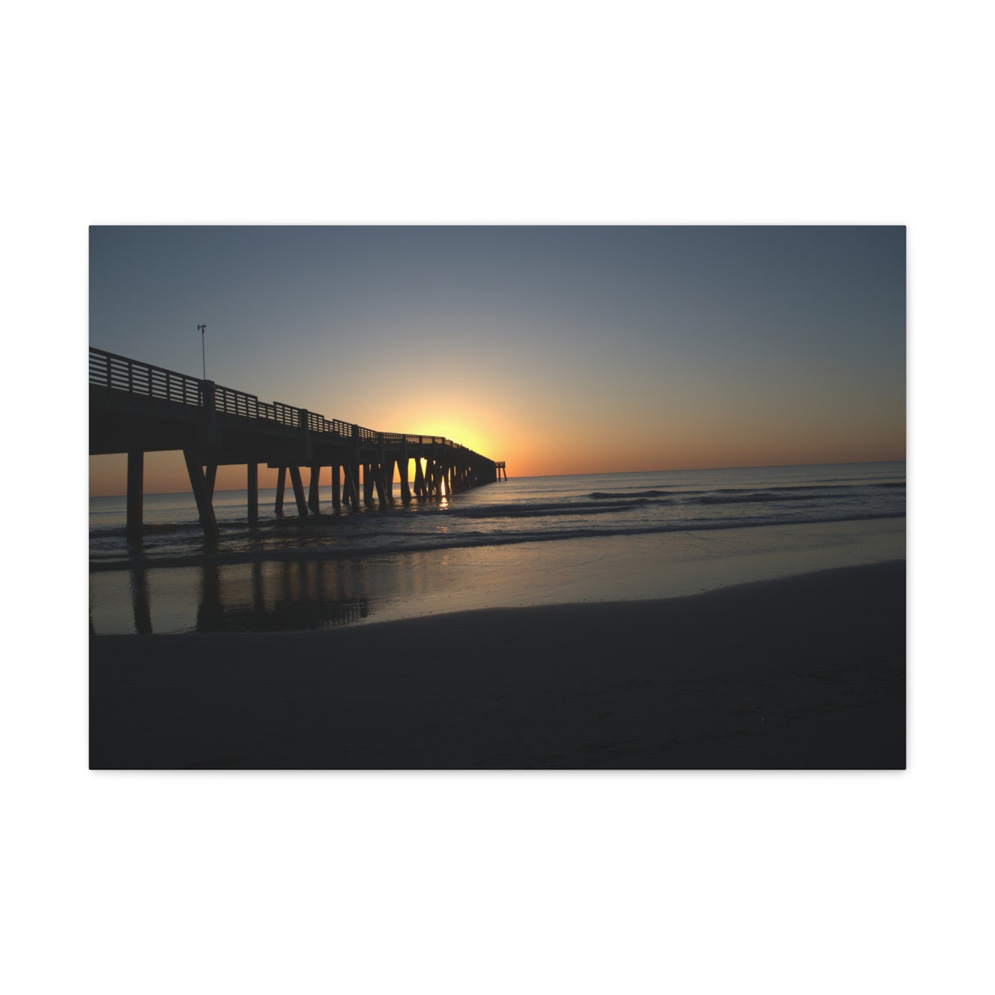 Canvas Gallery Wraps (White Wrap) (Long) - Sunrise at the pier