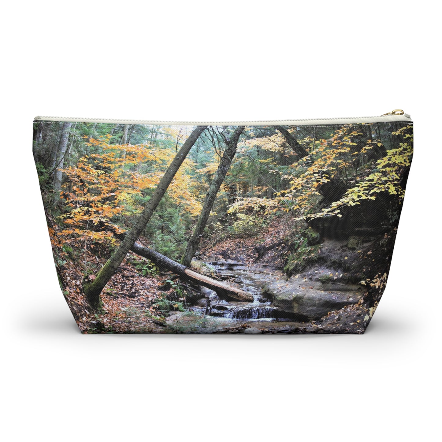 Accessory Pouch w T-bottom - Bonus Creek, Pencil Cases, Cosmetic Travel Bags, Tech Cord Storage