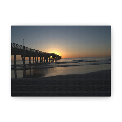 Canvas Gallery Wraps (White Wrap) (Long) - Sunrise at the pier