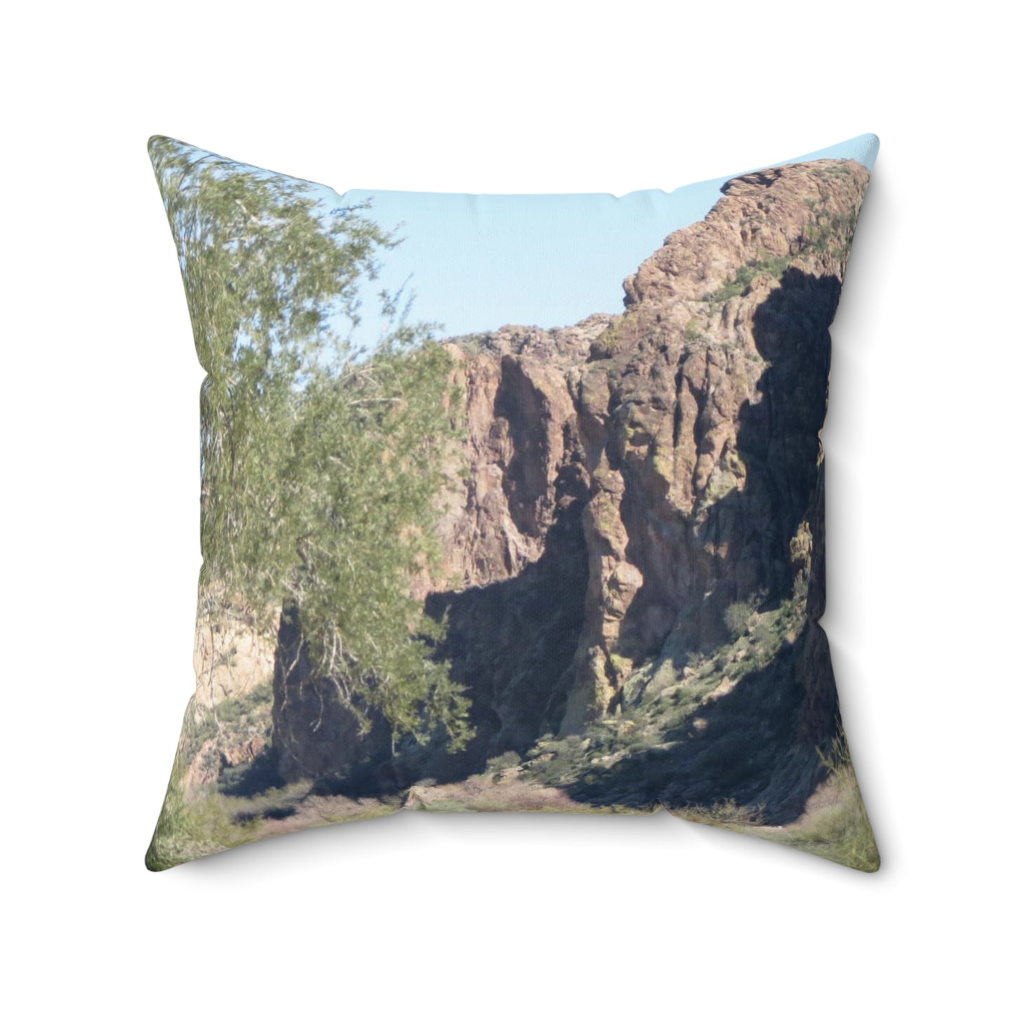 Spun Polyester Square Pillow - Views from the desert.