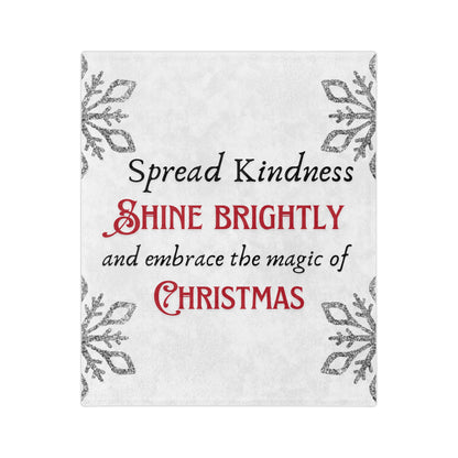 Velveteen Minky Blanket - Spread Kindness, Shine Brightly