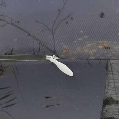 Spun Polyester Lumbar Pillow Birch by the river
