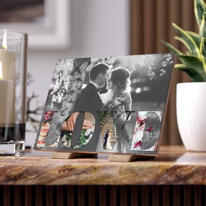 Personalized Ceramic Photo Tile - Wedding, Anniversary, Valentines,
