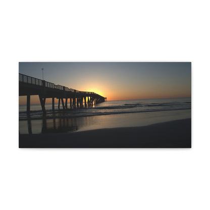 Canvas Gallery Wraps (White Wrap) (Long) - Sunrise at the pier