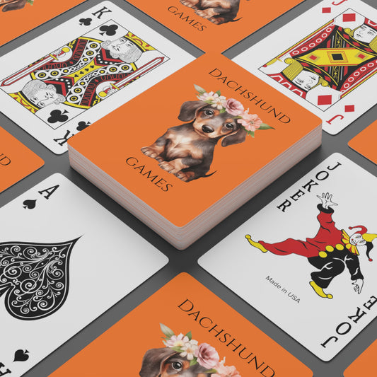 Poker Cards Dachshund Games Mrs