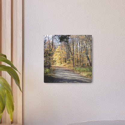 Metal Art Sign - Walk in the woods, Squares 8" x 8", 11" x 11", 12" x 12", 16" x 16"