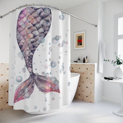 Shower Curtain - Nordic Mermaid Tale and Sangri Bubbles