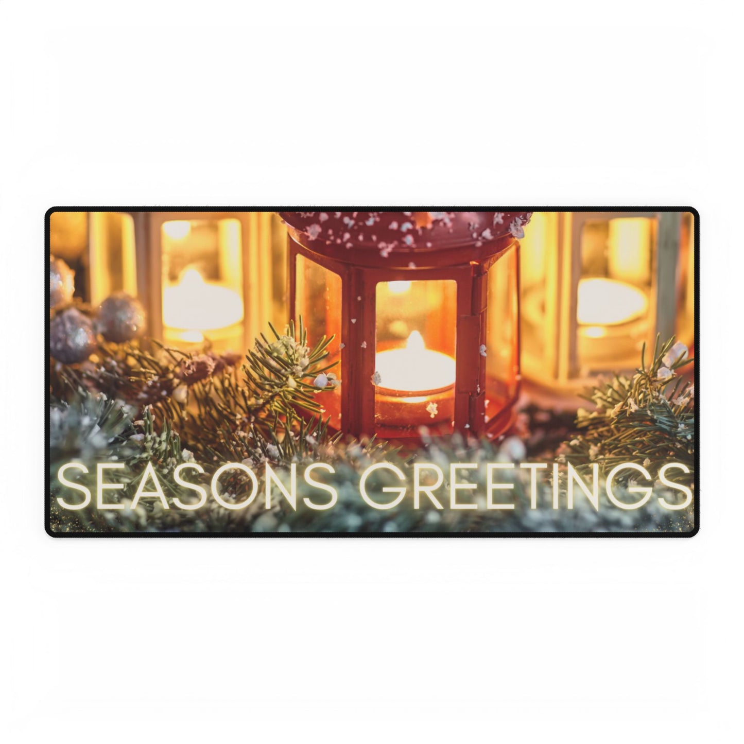 Desk Mats- Season's Greeting and Candles