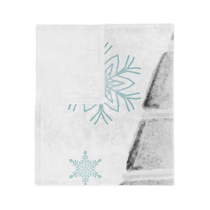 Velveteen Minky Blanket - Gnome for the Holidays