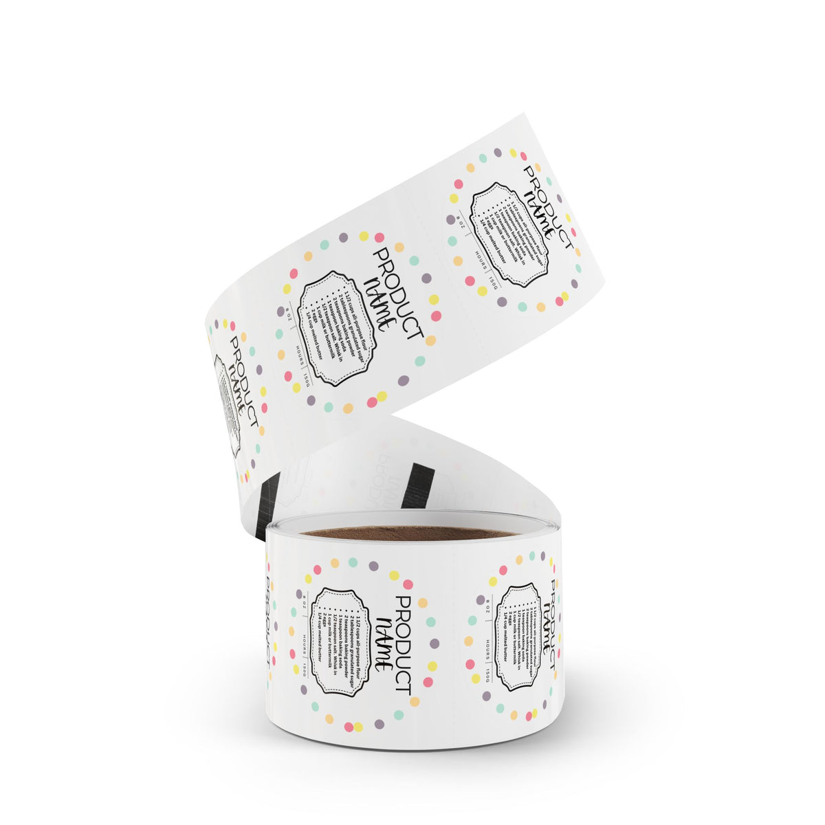 Round Sticker Label Rolls - CYB Same Round Sticker 1 x 1, 2 x 2  50,100,250