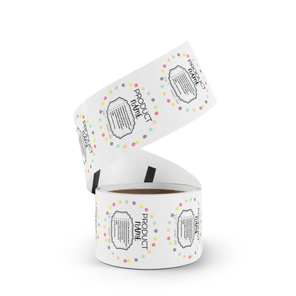 Round Sticker Label Rolls - CYB Same Round Sticker 1 x 1, 2 x 2  50,100,250