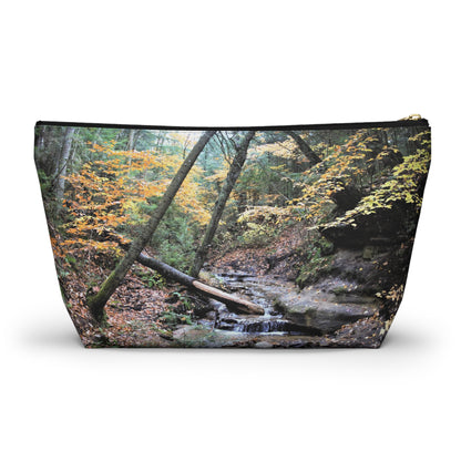 Accessory Pouch w T-bottom - Bonus Creek, Pencil Cases, Cosmetic Travel Bags, Tech Cord Storage