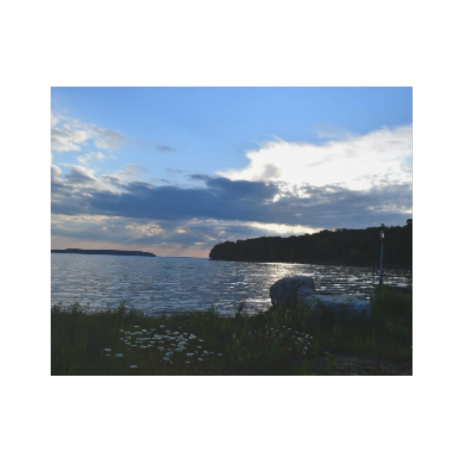 Acrylic Prints (French Cleat) Lakeside Sunset Photography Print