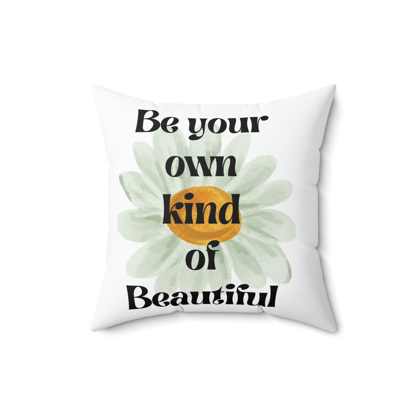 Spun Polyester Square Pillow Halfhearted/Beautiful